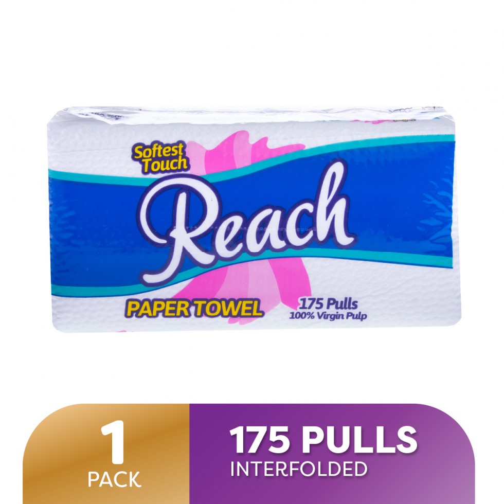 REACH PAPER TOWEL 1PLY 175PULL