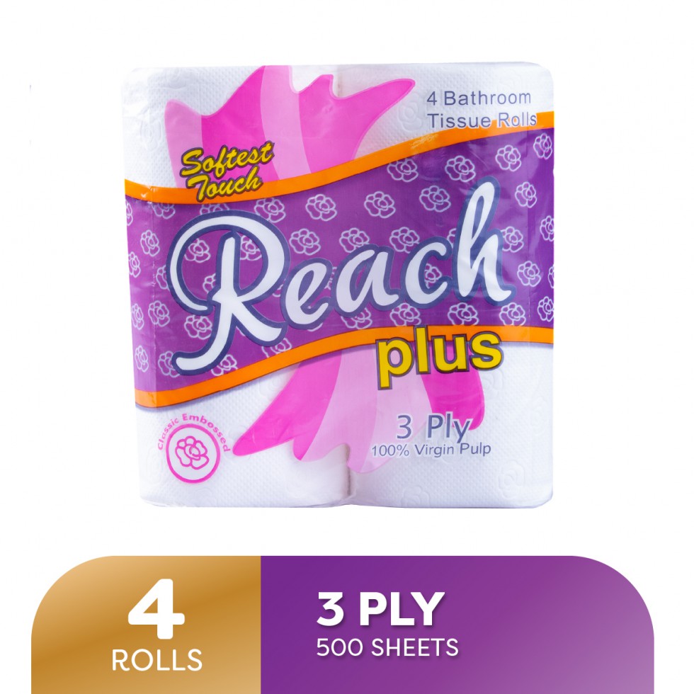 REACH BATHROOM 3PLY 500SHEETS BY 4S