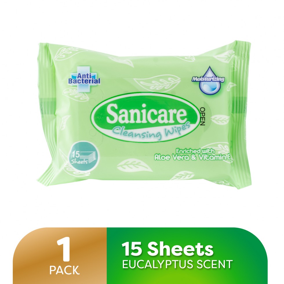 SANICARE CLEANSING WIPES 15SH
