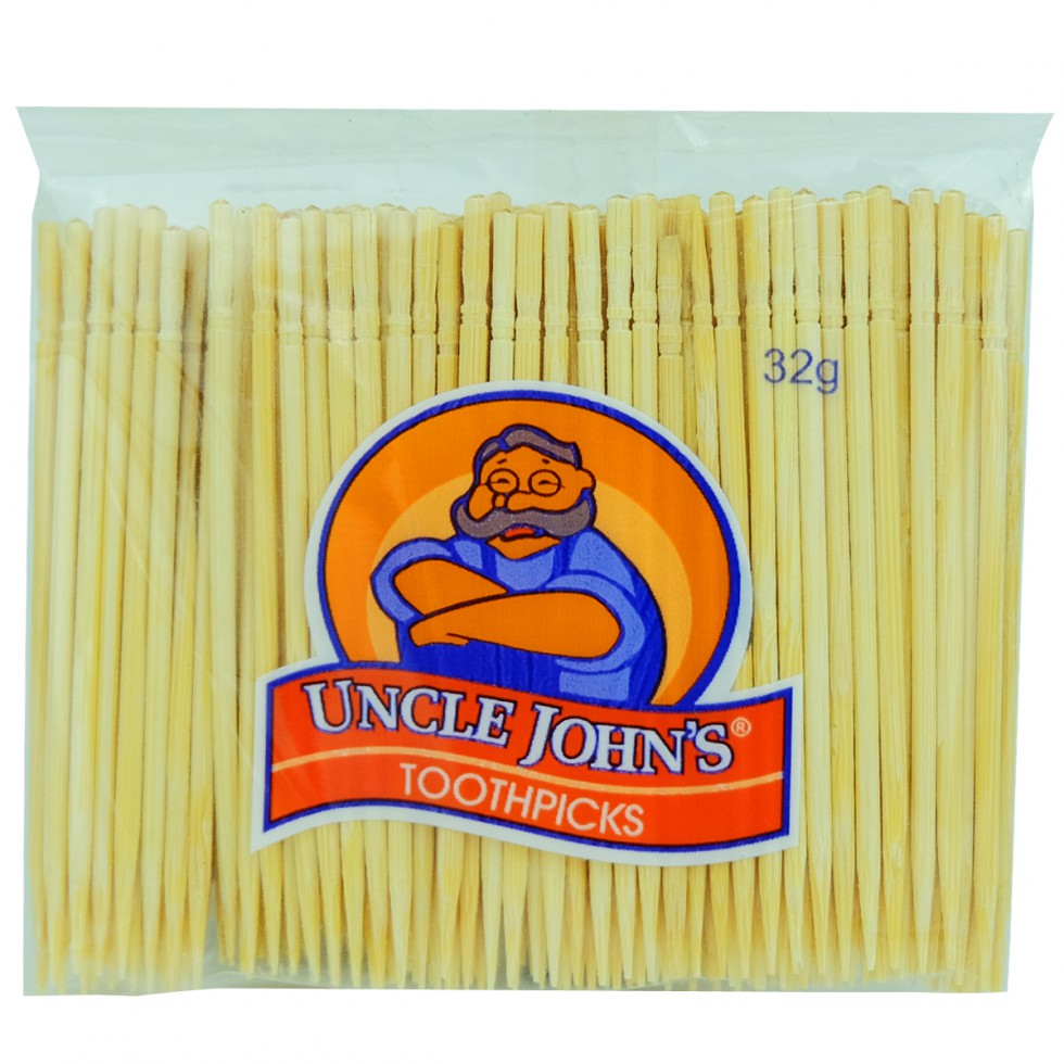 UNCLE JOHNS TOOTHPICK REFILL WOOD 32G