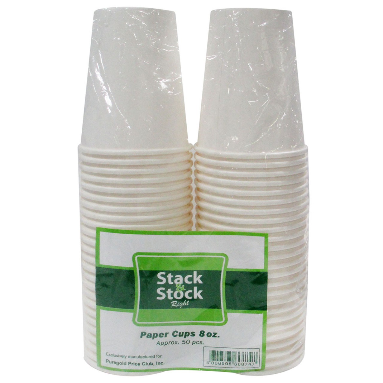 STACK & STOCK PAPER CUP  8OZ 50PCS
