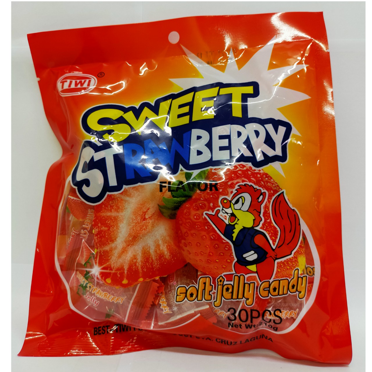 TIWI SWEET STRAWBERRY JELLY CANDY 30S