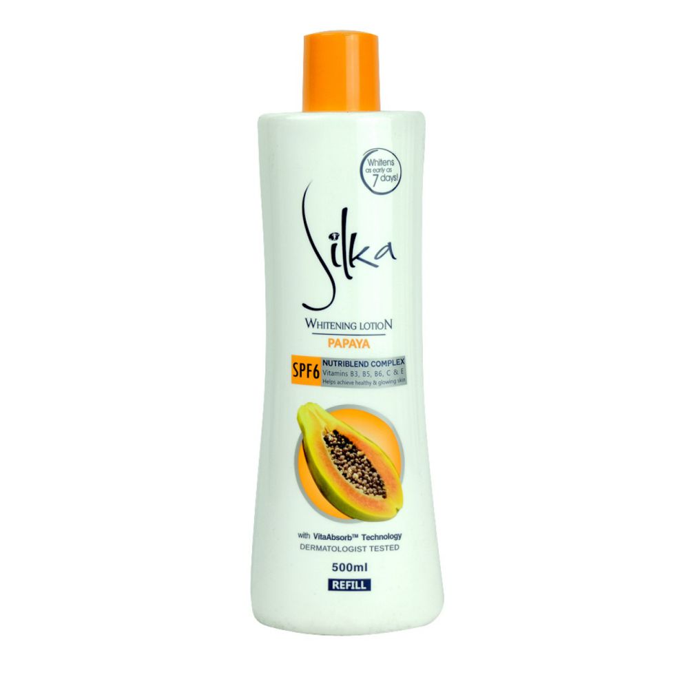 SILKA WHITENING LOTION REFILL SPF6 PAPAYA 500ML