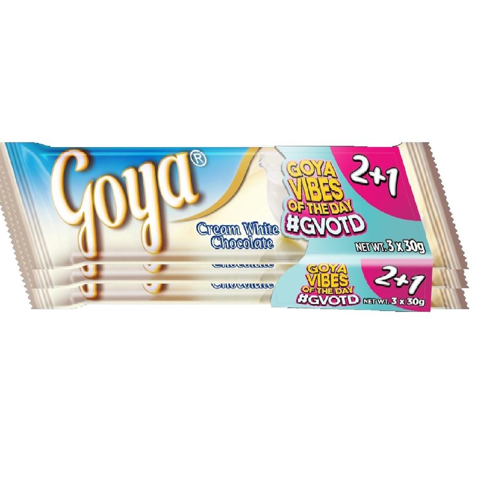 GOYA BAR CREAM WHITE CHOCOLATE 30G 2+1