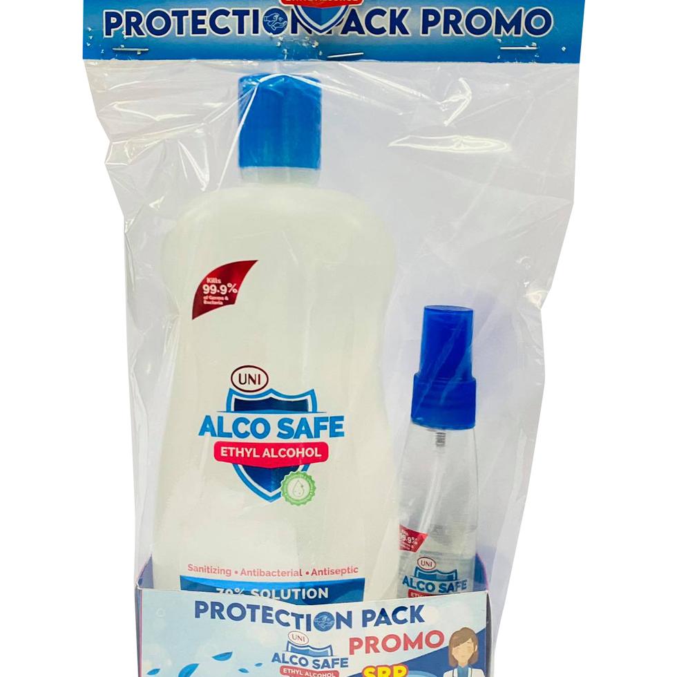 UNI ALCO SAFE ETHYL ALCOHOL 70% SOLUTION PROTECTION PACK (FREE 55ML SPRAY)  500ML