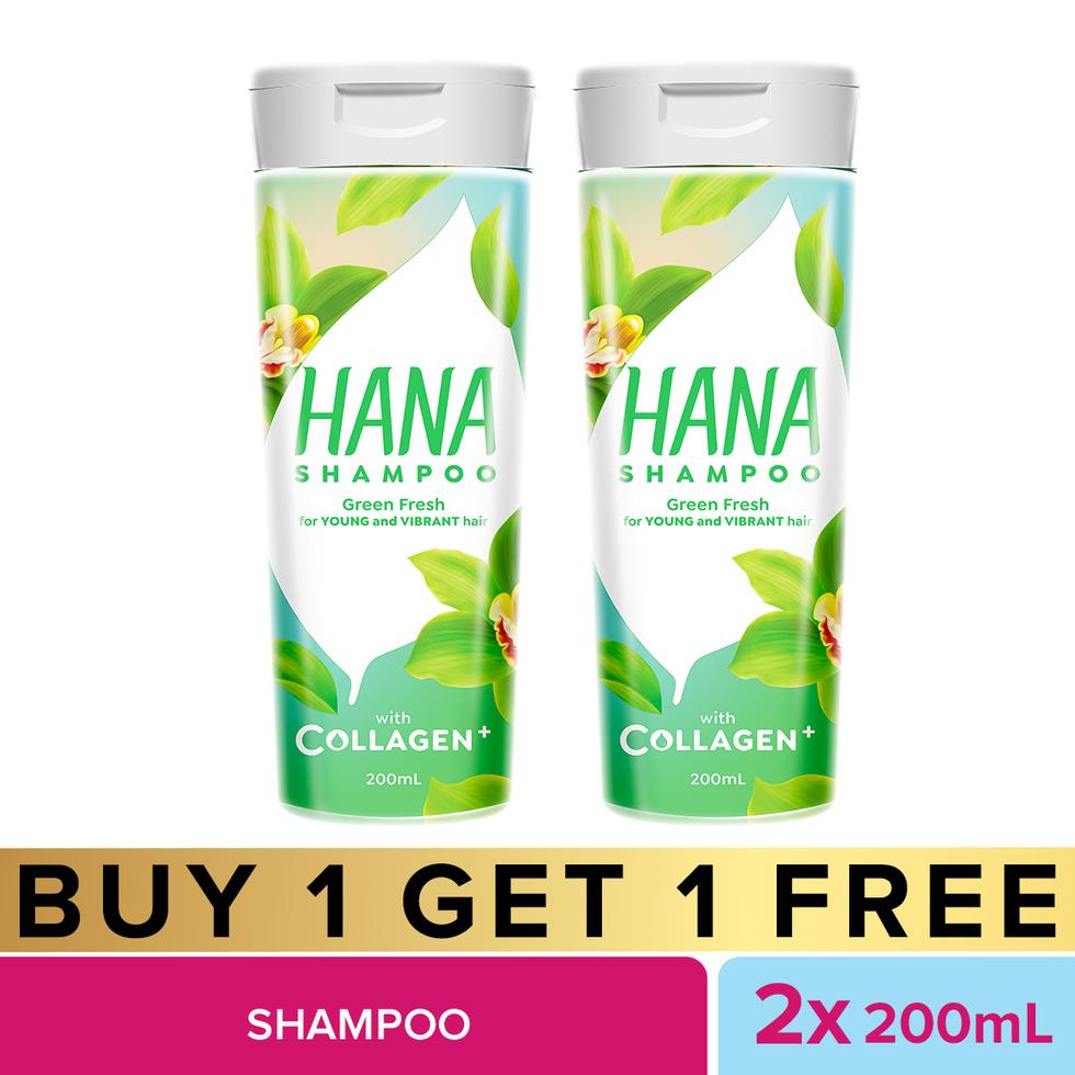 HANA SHAMPOO  GREEN FRESH BUY 1 TAKE 1 200ML