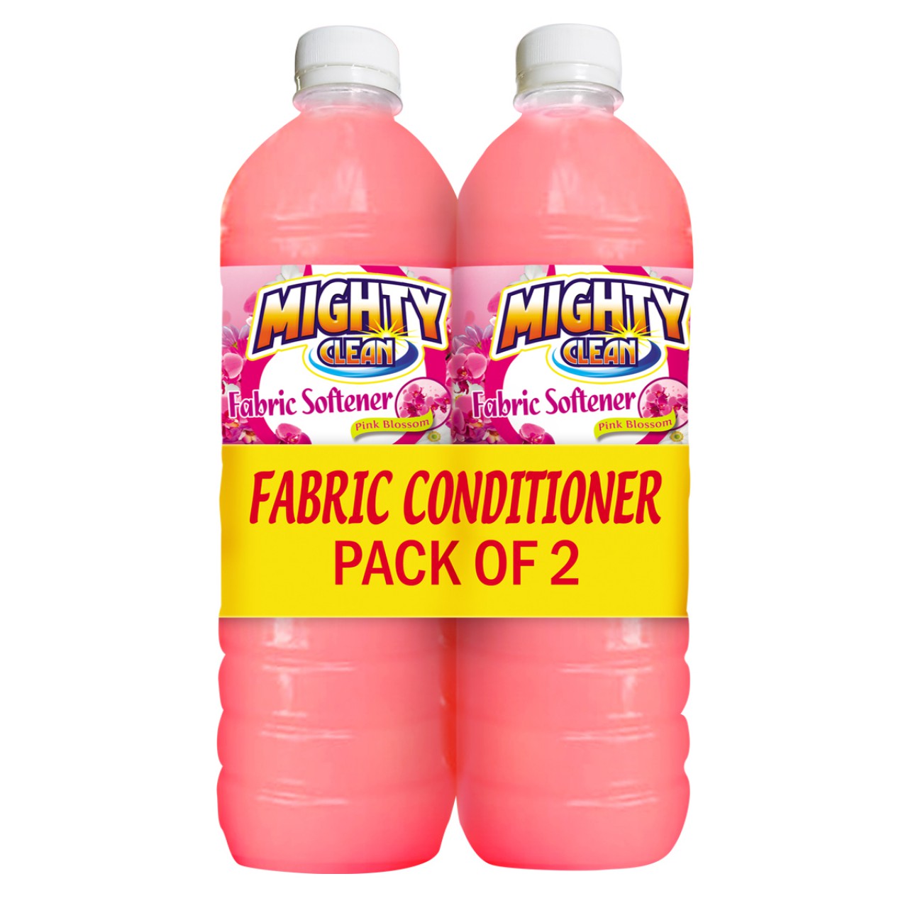 MIGHTY CLEAN FABRIC CONDITIONER PINK BLOSSOM 970ML 2S