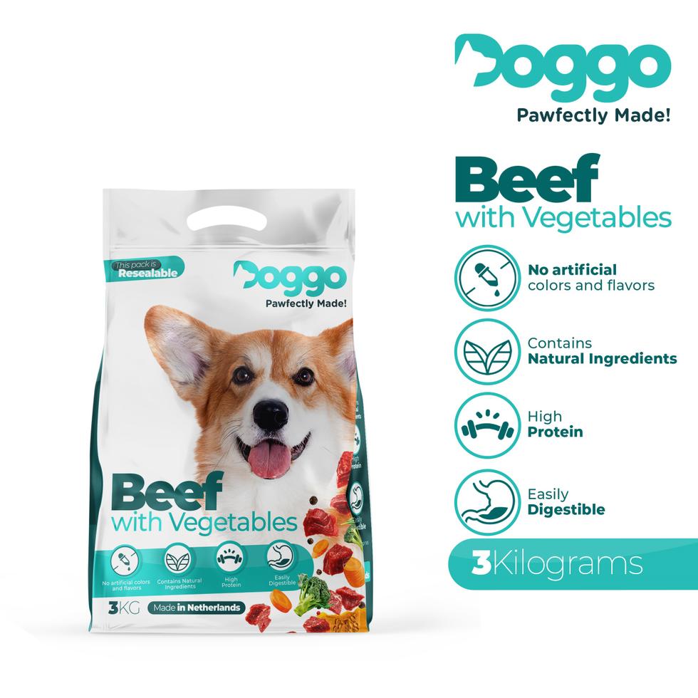 DOGGO BEEF WITH VEGETABLES 3KG  