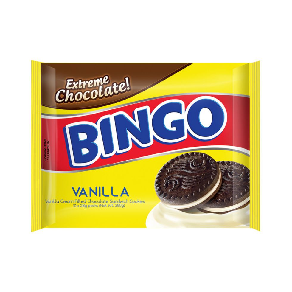 BINGO COOKIE SANDWICH VANILLA  28GX10S