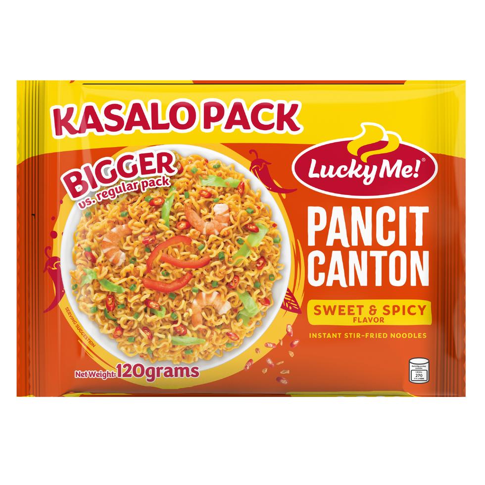 LUCKY ME! PANCIT CANTON  KASALO PACK SWEET & SPICY 120G