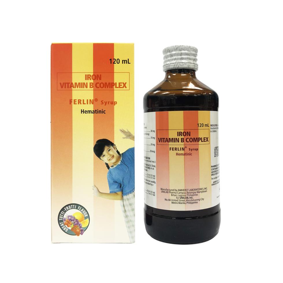 FERLIN ORAL SYRUP HEMATINIC IRON VITAMIN B COMPLEX 120ML