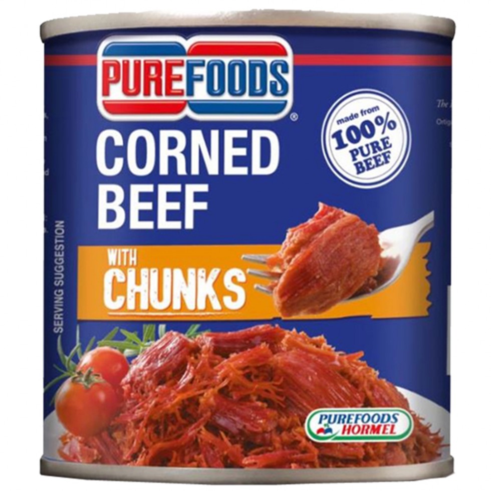 PUREFOODS CORNED BEEF WITH CHUNKS  380G
