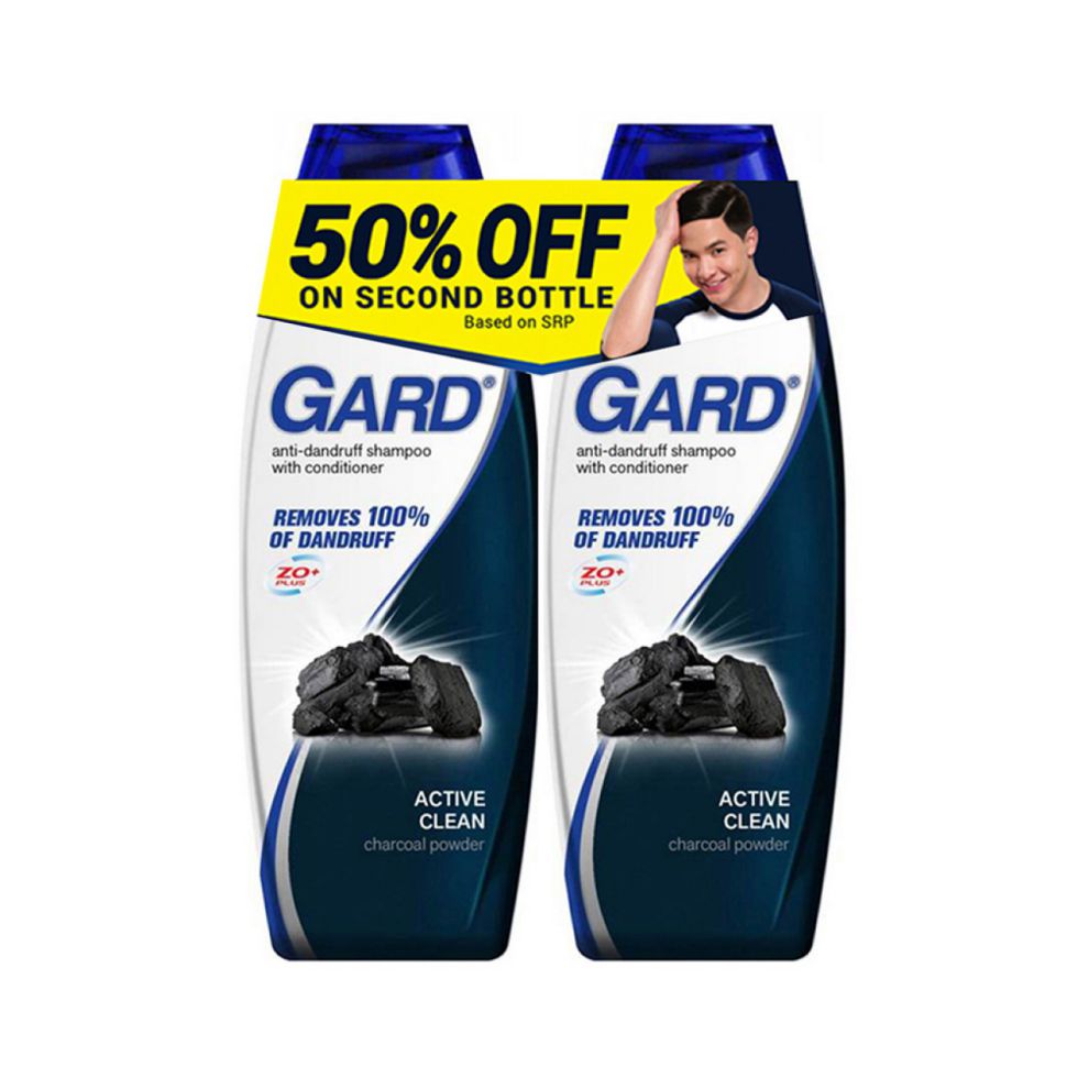 GARD ANTI DANDRUFF SHAMPOO WITH CONDITIONER ACTIVE CLEAN (CHARCOAL) BUY 1 AND GET 2ND AT 50% OFF 180ML