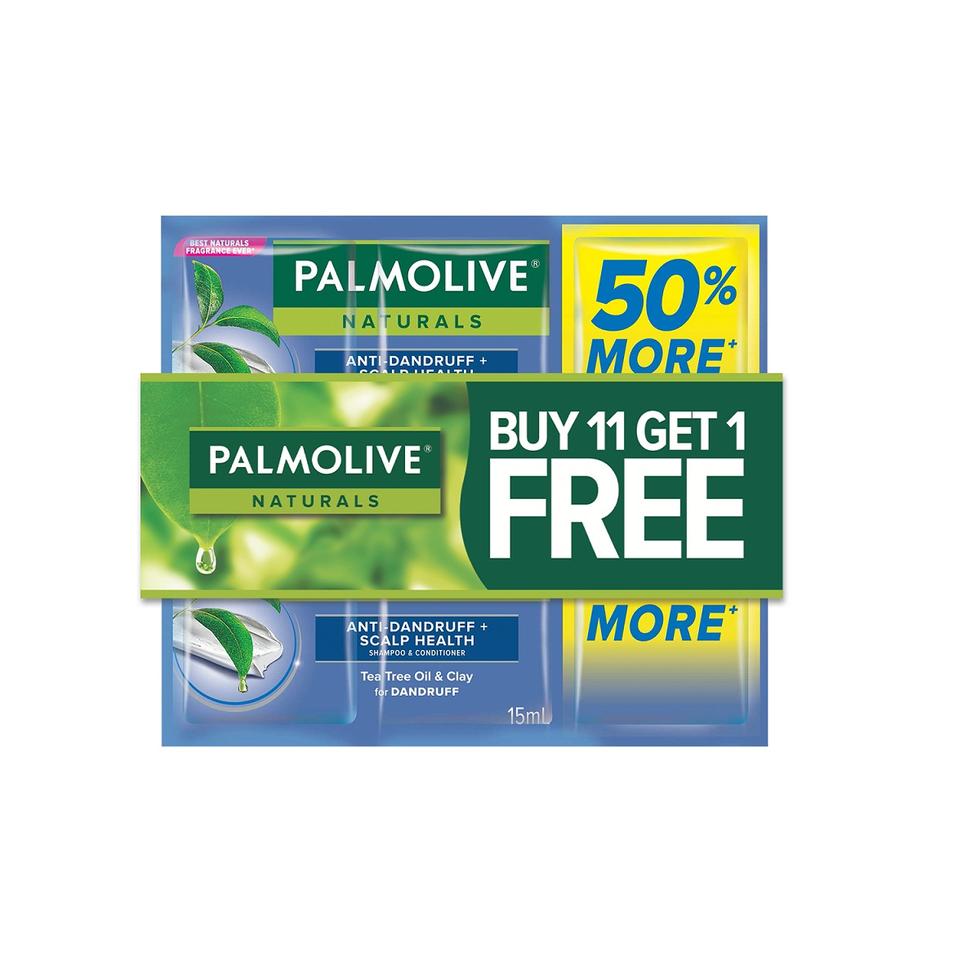 PALMOLIVE SHAMPOO NATURALS ANTI-DANDRUFF + SCALP HEALTH 15ML 11+1