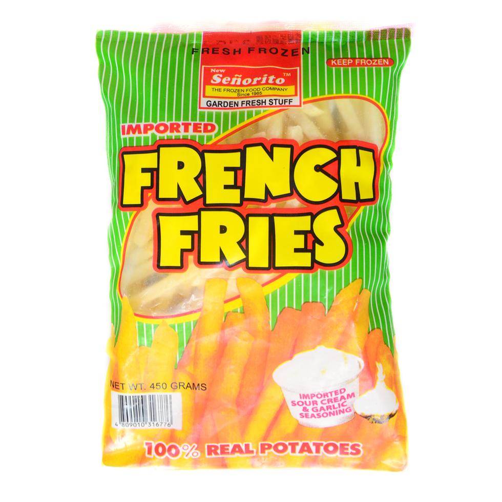 NEW SENORITO POTATOES FRENCH FRIES SOUR CREAM AND GARLIC 450G