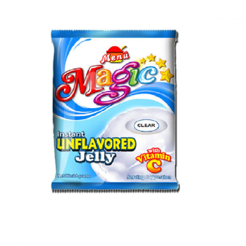 MENU MAGIC INSTANT UNFLAVORED JELLY MIX CLEAR 24G