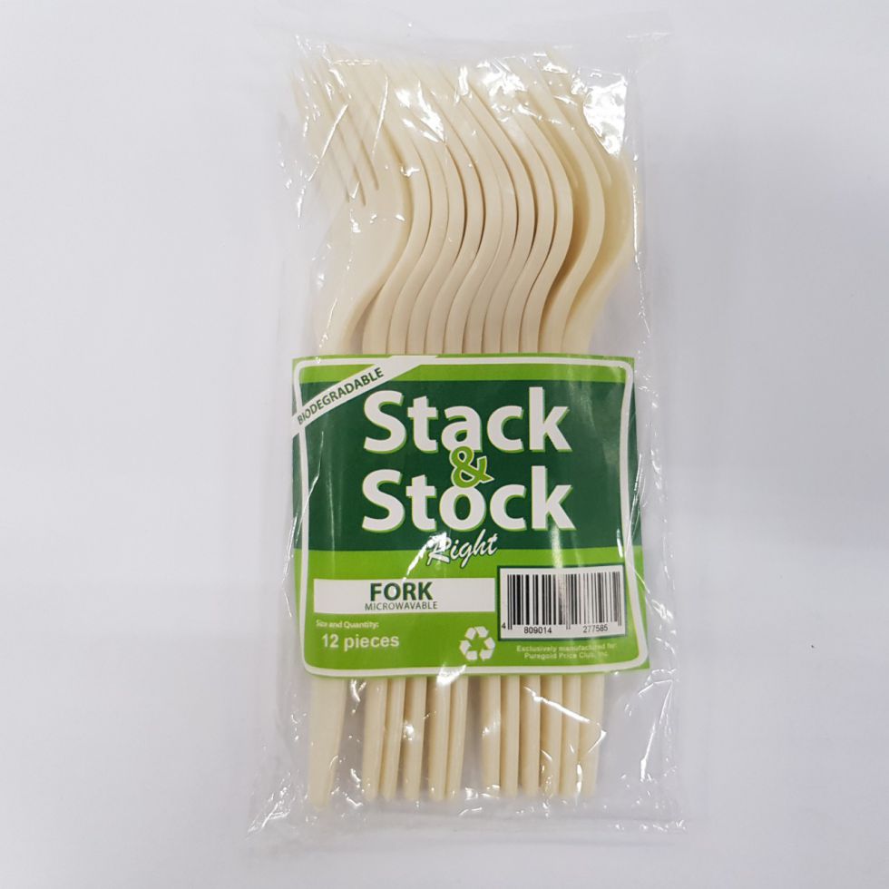 STACK & STOCK BIODEGRADABLE 12PCS FORK SMALL