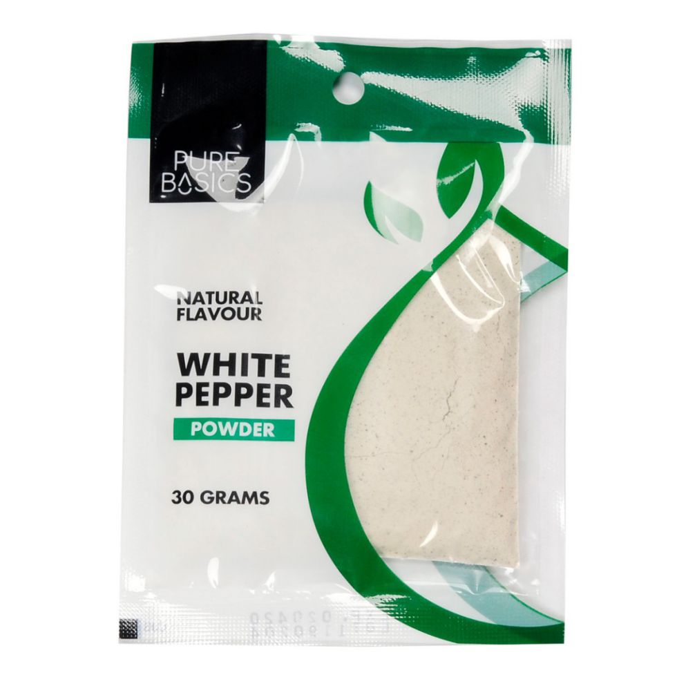 PURE BASICS WHITE PEPPER POWDER 30G (TO TASTE)  