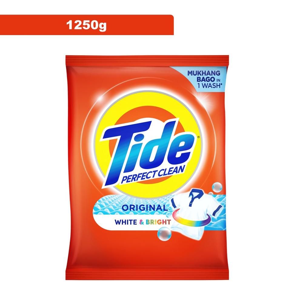 TIDE LAUNDRY DETERGENT POWDER PERFECT CLEAN ORIGINAL WHITE & BRIGHT 1.25KG