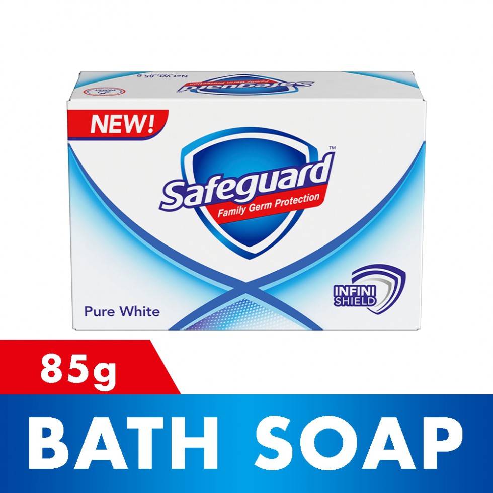 SAFEGUARD BAR SOAP  PURE WHITE 85G
