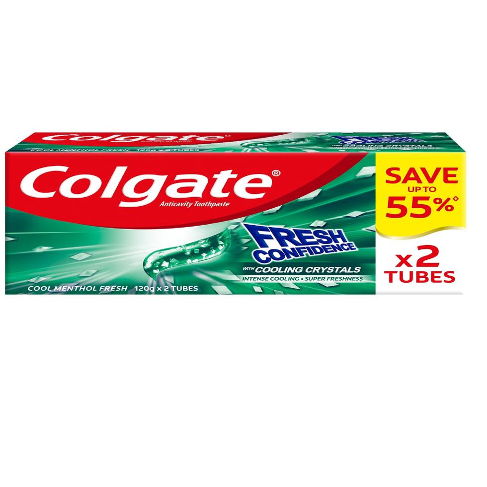 COLGATE TOOTHPASTE CFC+CC COOL MENTHOL FRESH 120G TWINPACK 120G