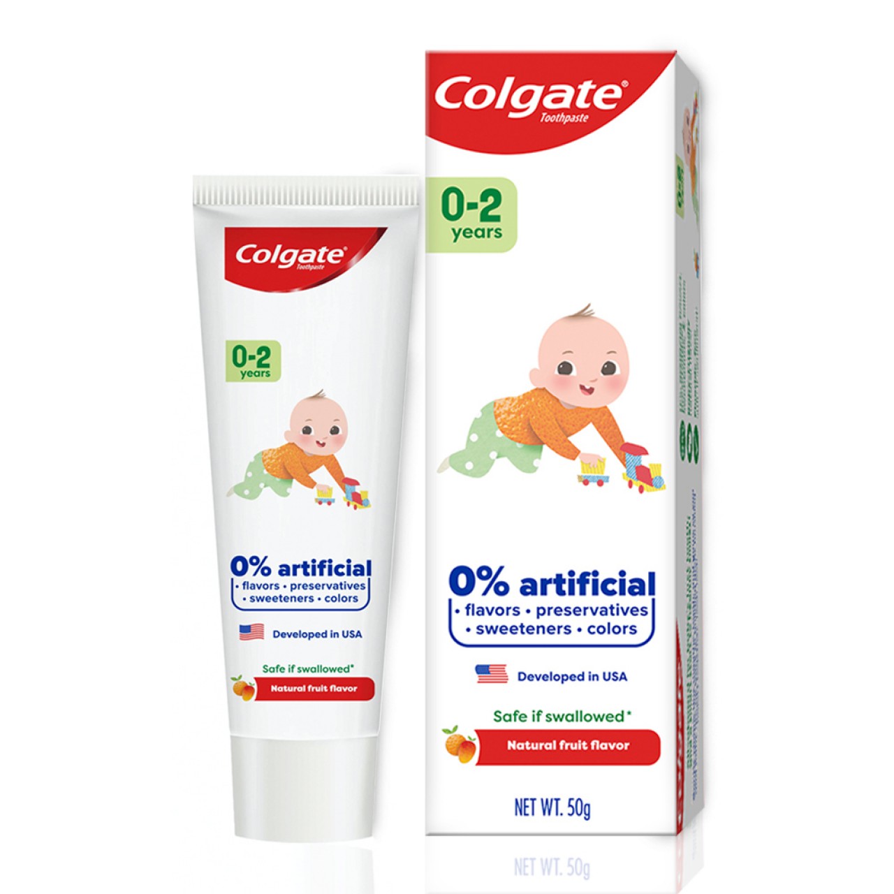 COLGATE KIDS 0% ARTIFICIAL 0-2 YEARS OLD TOOTHPASTE  50G