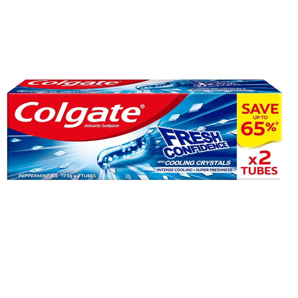 COLGATE TOOTHPASTE CFC PEPPERMINT ICE TWINPACK 173GX2S