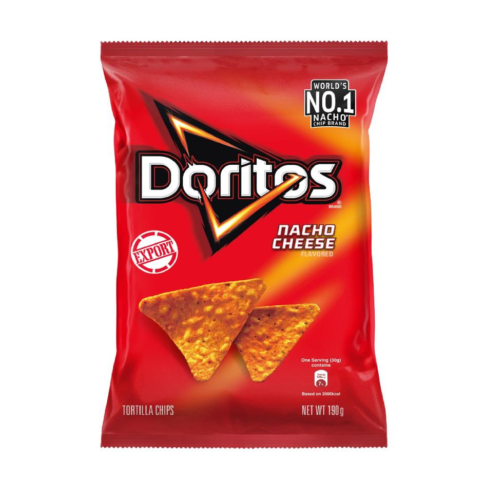 FRITO LAY DORITOS NACHO CHEESE 190G