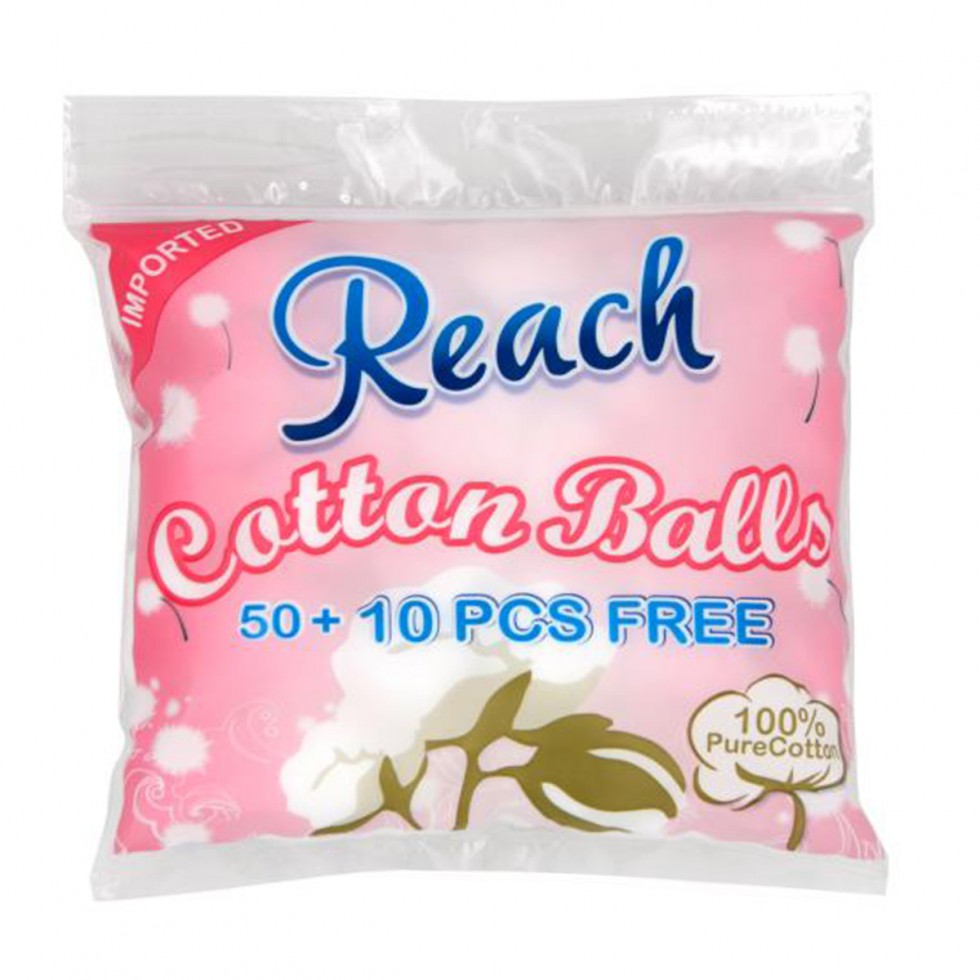 REACH COTTON BALLS 50PCS + 10PCS