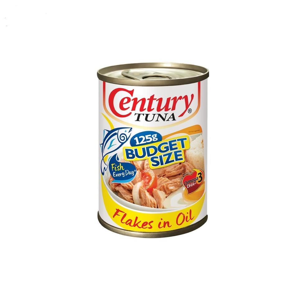 CENTURY TUNA FLAKES IN OIL 125G, DRAINED  