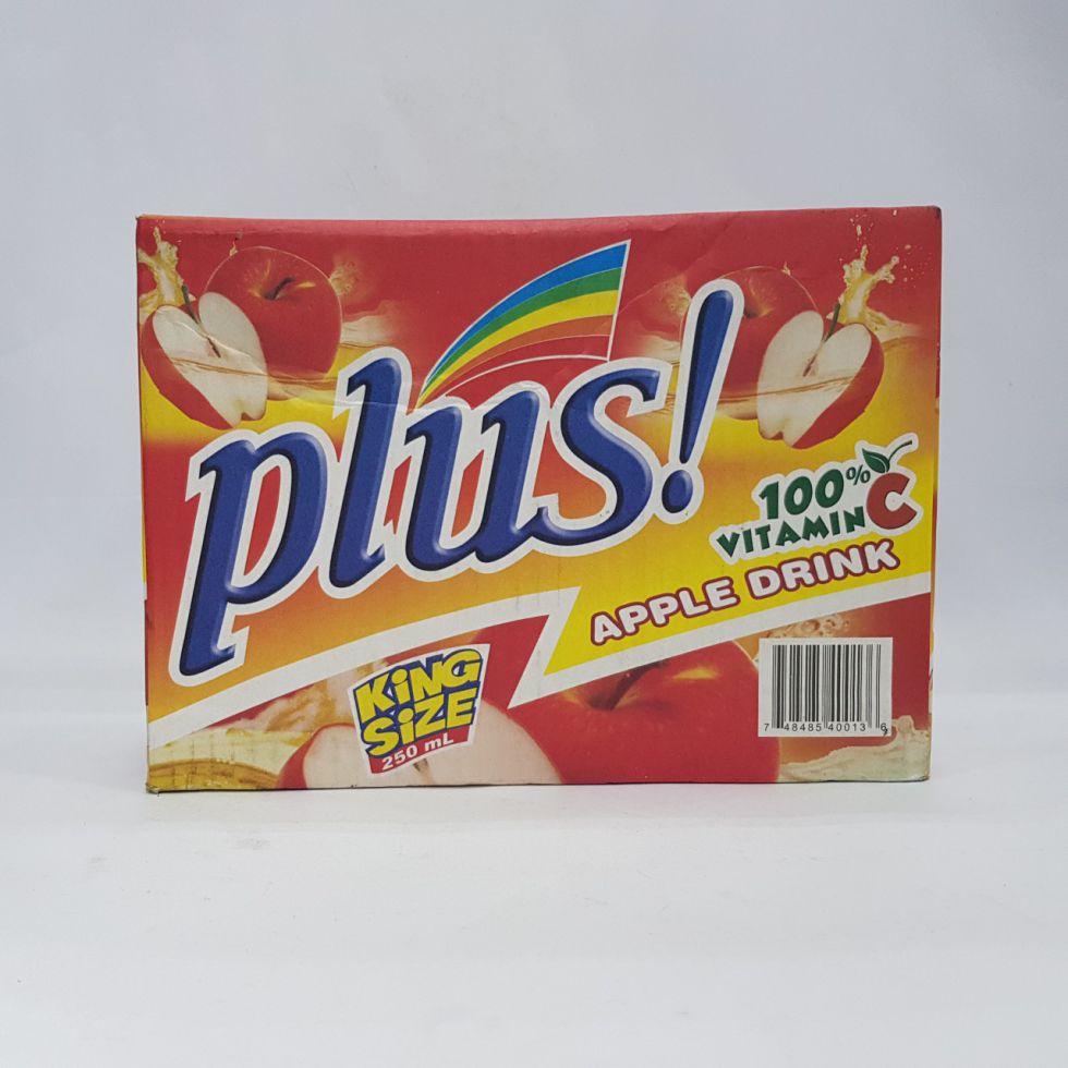 PLUS KING SIZE FRUIT JUICE 100% VITAMIN C 10S APPLE 250ML