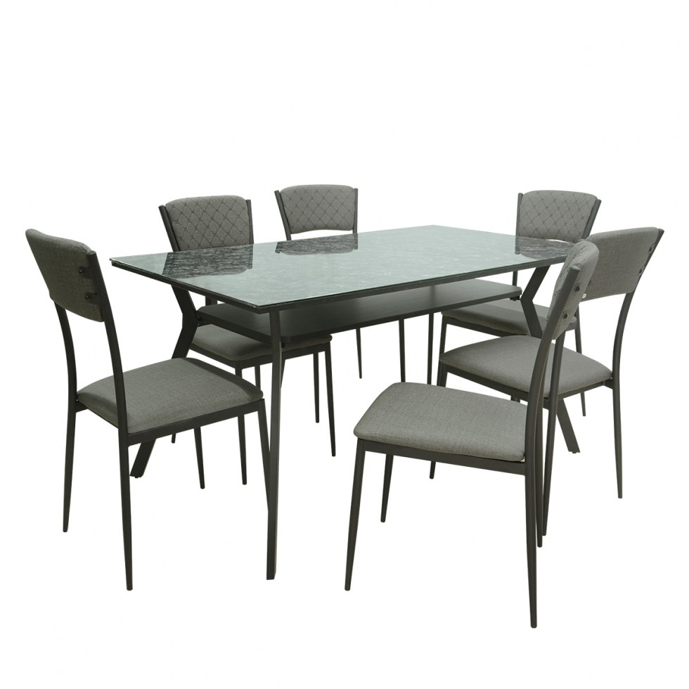 HOME SUITE 6 SEATER HOLTON DINING SET  