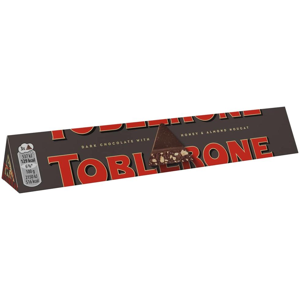 TOBLERONE DARK CHOCOLATE WITH HONEY & ALMOND NOUGAT 100G  