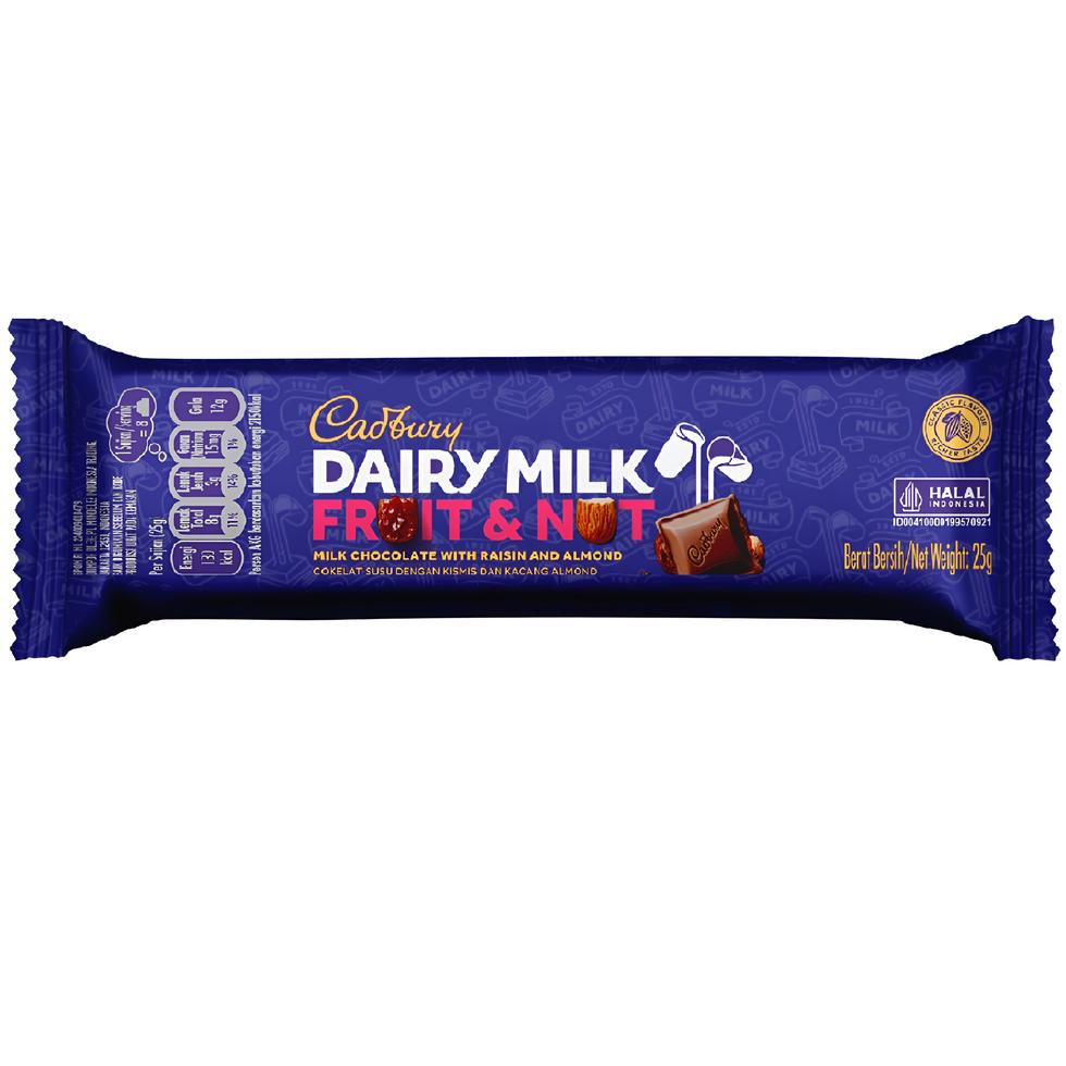 CADBURY DAIRY MILK  FRUIT & NUT  25G