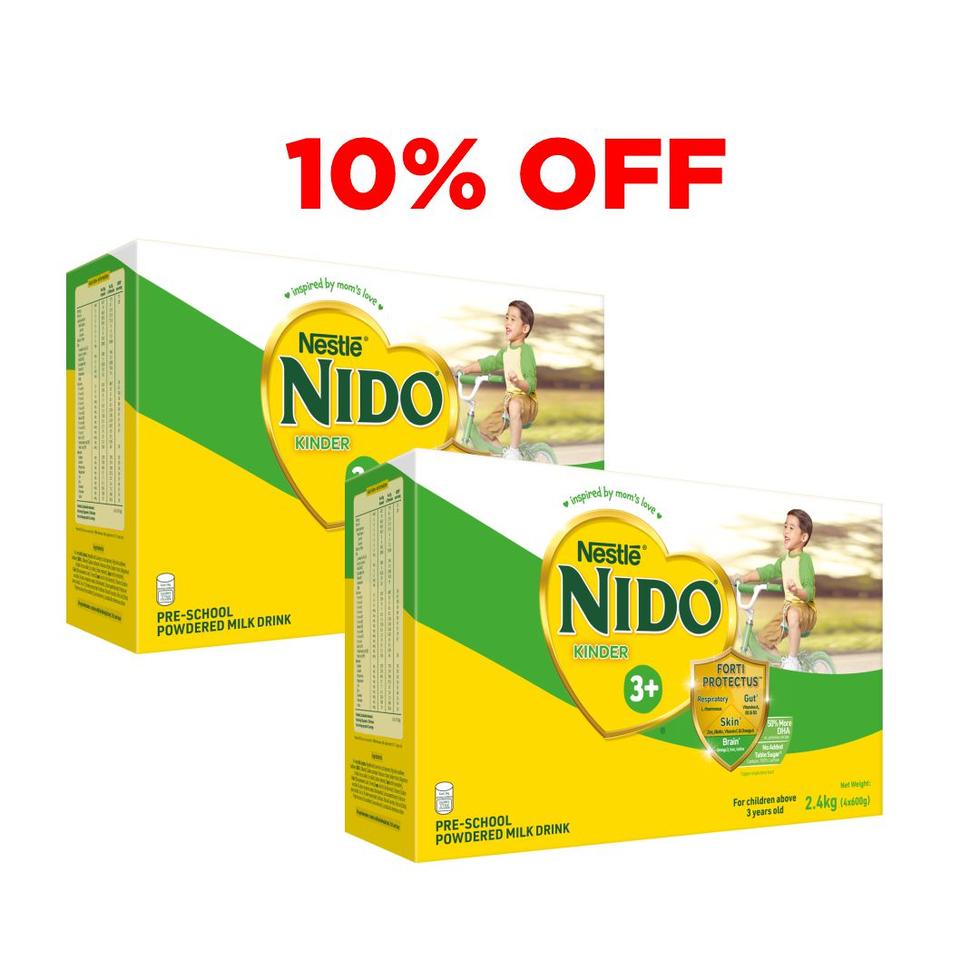 NIDO 3+ ADVANCED PROTECTUS 2.4KG BUY 2 BOXES GET 10% OFF  