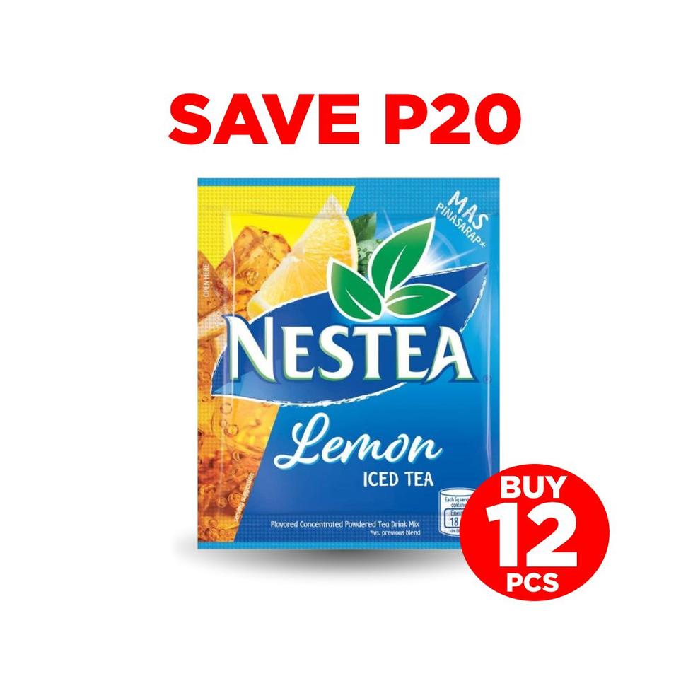 NESTEA LEMON BLEND ICED TEA 20G BUY 12 PCS , SAVE P20  
