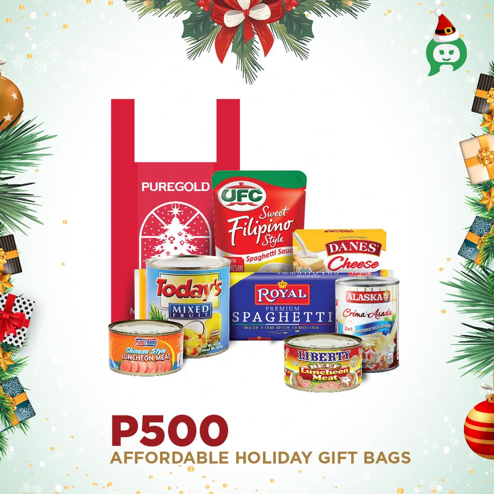 X-MAS BASKET HOLIDAY GIFT BAG P500 (PRODUCTS MAY VARY DEPENDING ON THE AVAILABILITY)  