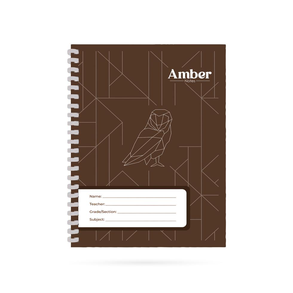 AMBER SOFT RING NOTEBOOK BROWN 20CM X 15CM
