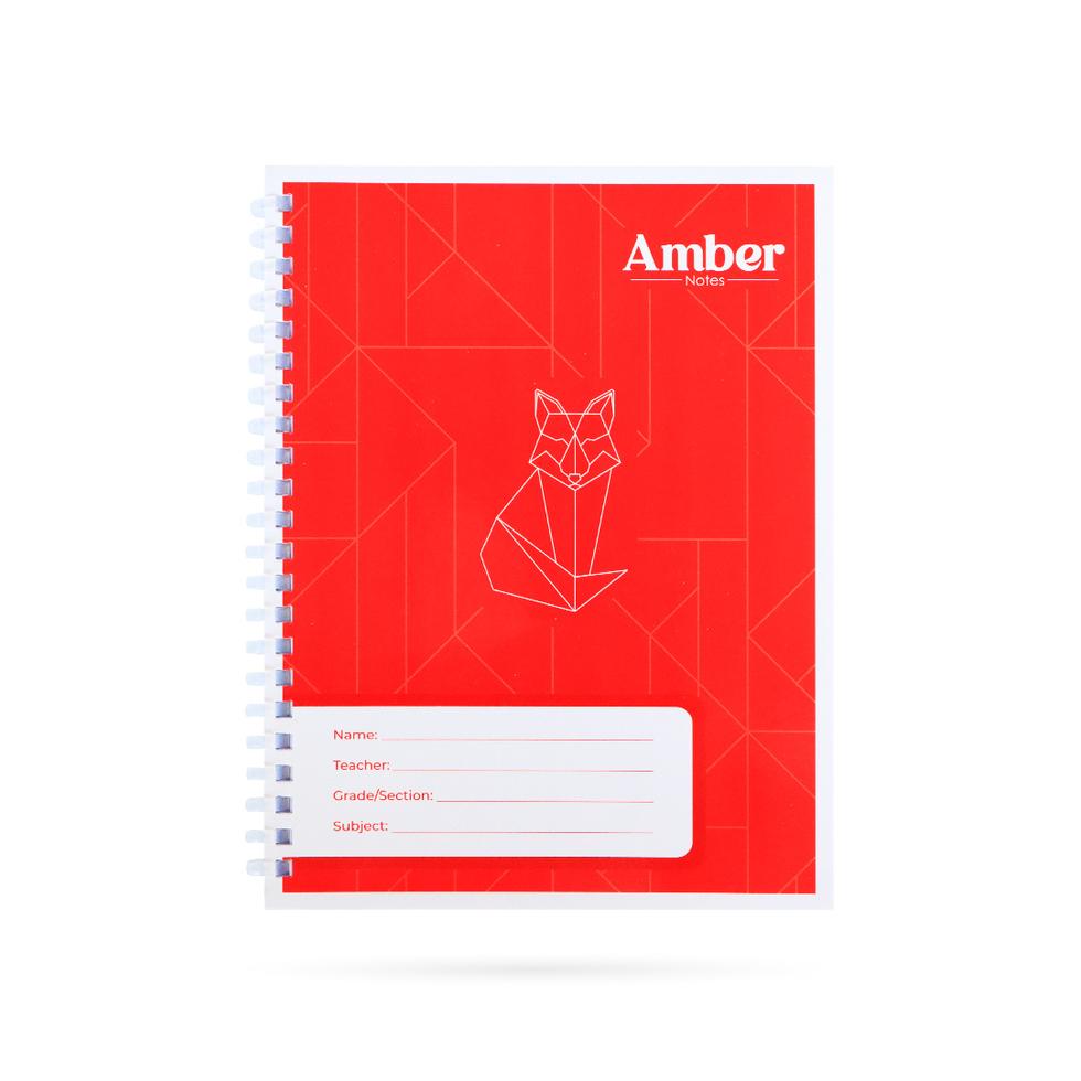 AMBER SOFT RING NOTEBOOK RED 20CM X 15CM