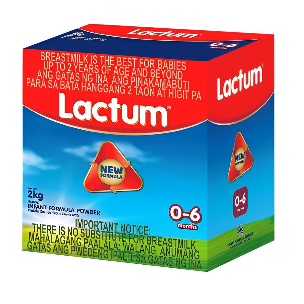 LACTUM INFANT FORMULA FROM 0 TO 6 MONTHS PLAIN 2KG