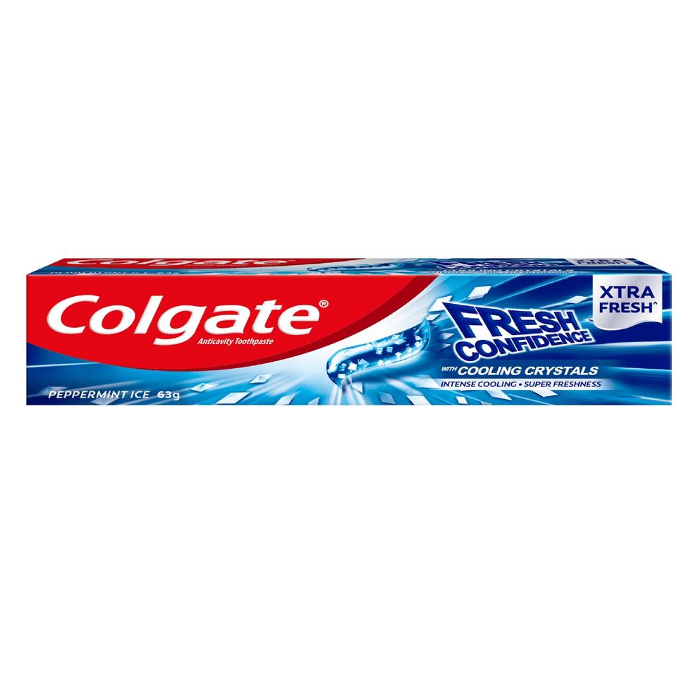 COLGATE TOOTHPASTE FRESH CONFIDENCE WITH COOLING CRYSTALS (CFCCC) PEPPERMINT ICE (BLUE) 63G
