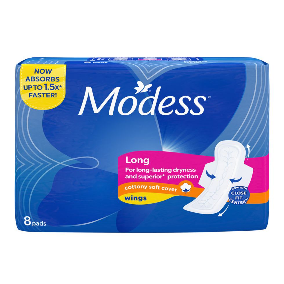 MODESS LONG WITH WINGS 8S