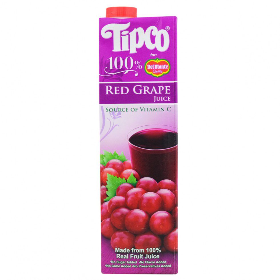 TIPCO JUICE DRINK HIGH IN VITAMIN C RED GRAPE 1LITER
