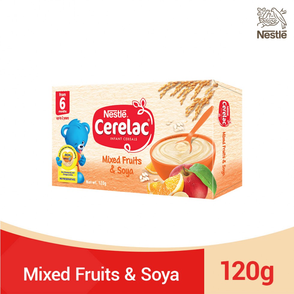 CERELAC SOYA MIXED FRUITS 120G