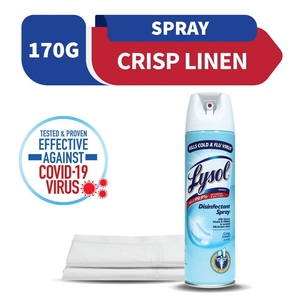 LYSOL DISINFECTANT SPRAY CRISP LINEN SCENT 170G