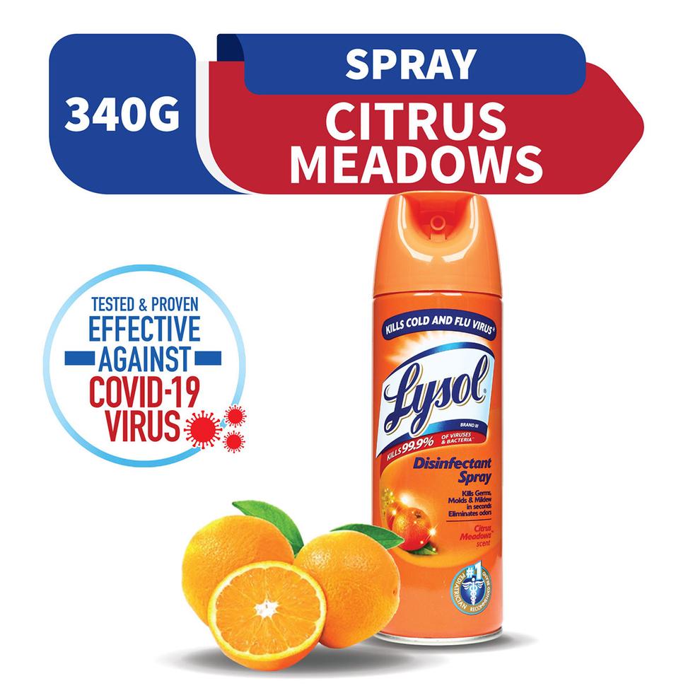 LYSOL DISINFECTANT SPRAY CITRUS MEADOWS SCENT 340G
